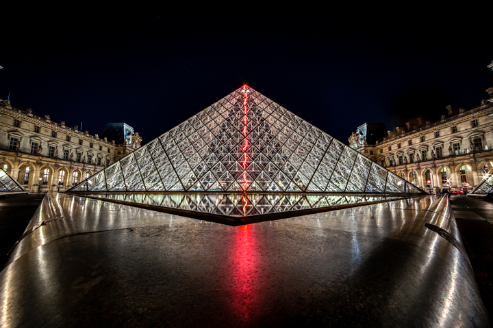 Louvre - Neon and Glass by Darwin. Taken with a Canon 6D and Rokinon 14mm f/2.8